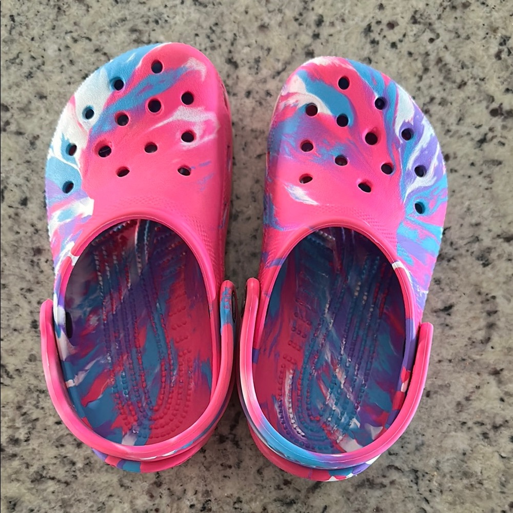 CROCS Kids Pink and Blue Sandals